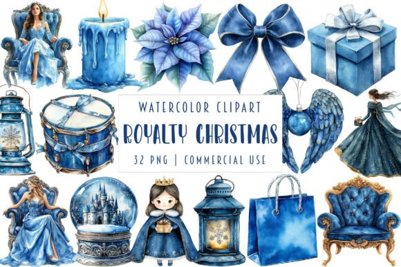 Blue Royalty Christmas Clipart: A Designer’s Review