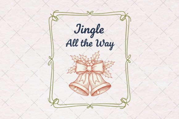 Christmas Bell Frame: Festive Illustrations