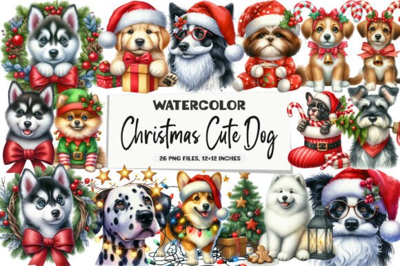 Christmas Cute Dog Sublimation: Illustrations for Blogs