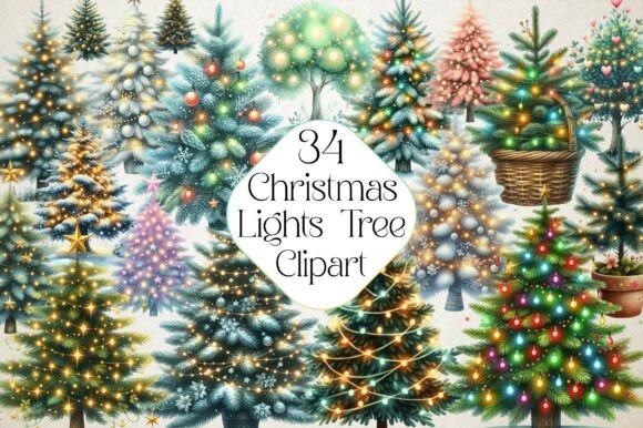 Christmas Lights Tree Clipart: Illustrations Review