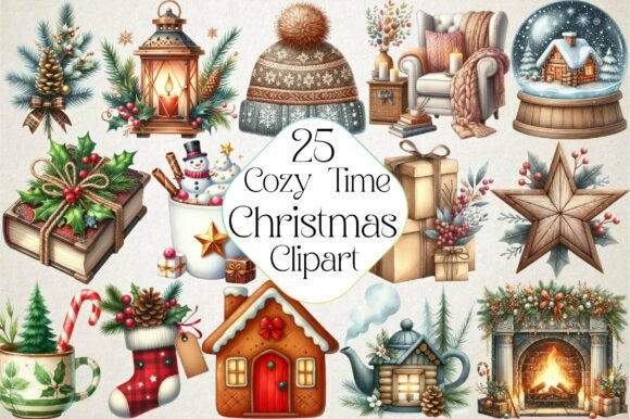 Cozy Christmas Time Clipart & Illustrations Review