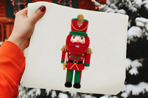 Crochet Yarn Christmas Nutcracker Png: Illustrations