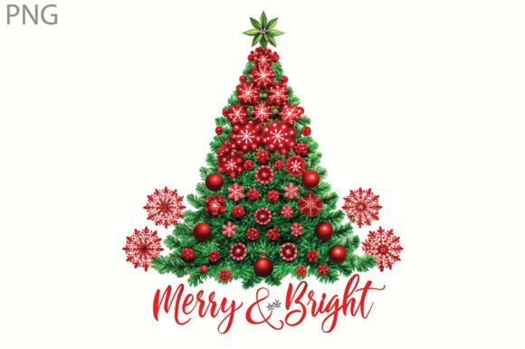 Floral Christmas Tree Coquette Png: Branding With Illustrations