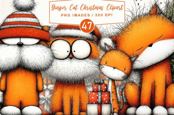 Ginger Cat Christmas Clipart Bundle Review