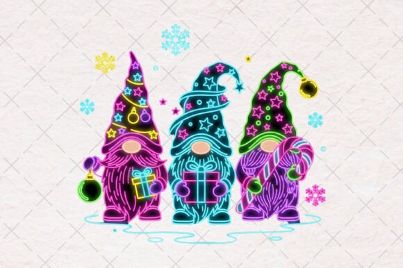 Neon Christmas Gnome Png: Illustrations Review