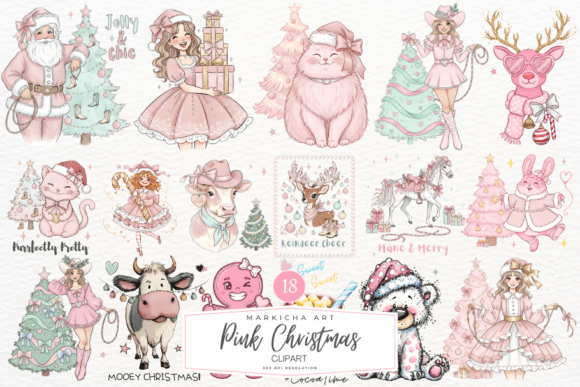 Pink Coquette Christmas Clipart: A Designer’s Review