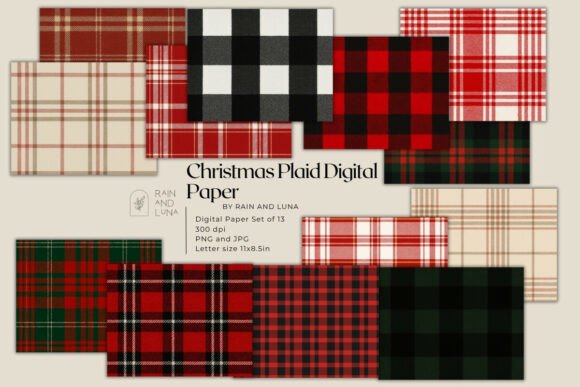 Review: Christmas Plaid Digital Paper Set