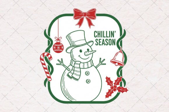 Review: Christmas Snowman Hand-Drawn Frame Png for Illustrations