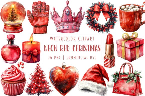 Reviewing Chic Neon Red Christmas Clipart for Embroidery