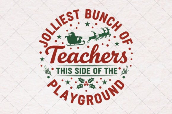 Teacher Christmas PNG Jolliest Bunch Illustrations