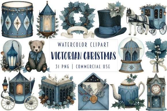 Victorian Christmas Clipart: Illustrations Review