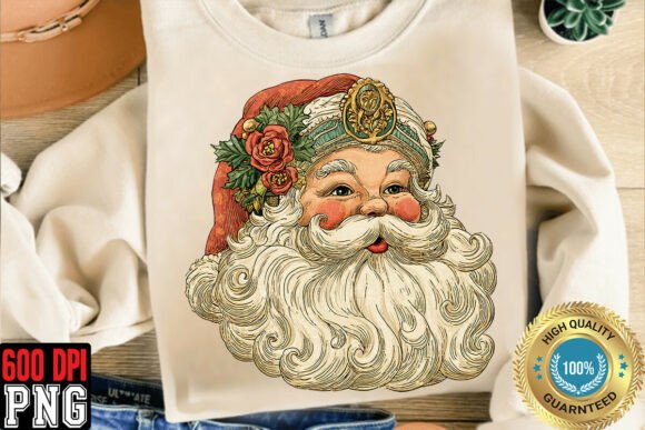 Vintage Funny Christmas Sarcastic Santa Illustrations