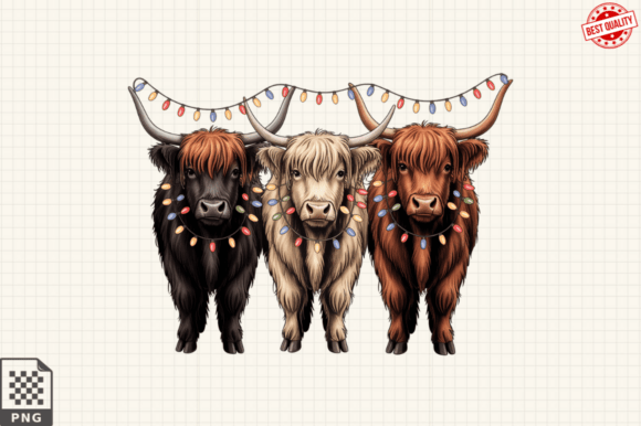Western Christmas Png,Country Cow PNG Illustrations